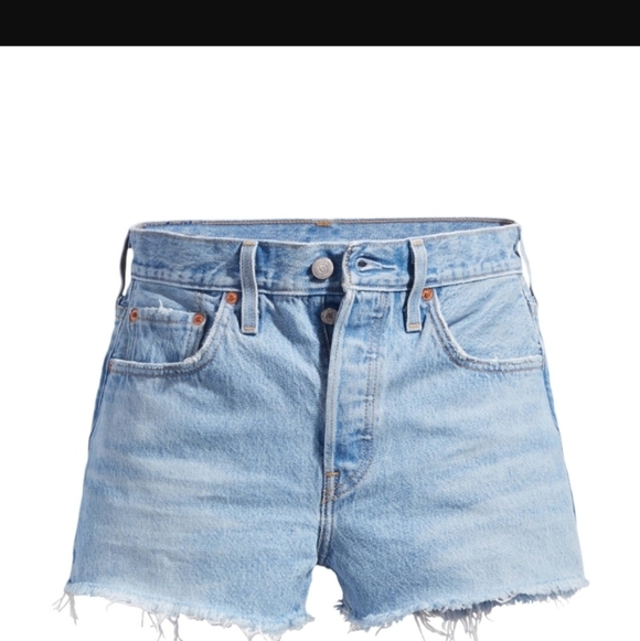 Levis 501 Shorts Like New Light Wash Size 26 - Picture 6 of 7